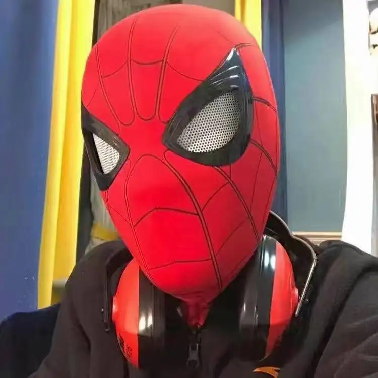 Popularny, oddychający zestaw słuchawkowy Spider-Man z 2026 roku z maską Miles, z możliwością sterowania gestami, podświetlaną, idealny na Halloween, cosplay, dla chłopców, zabawka.