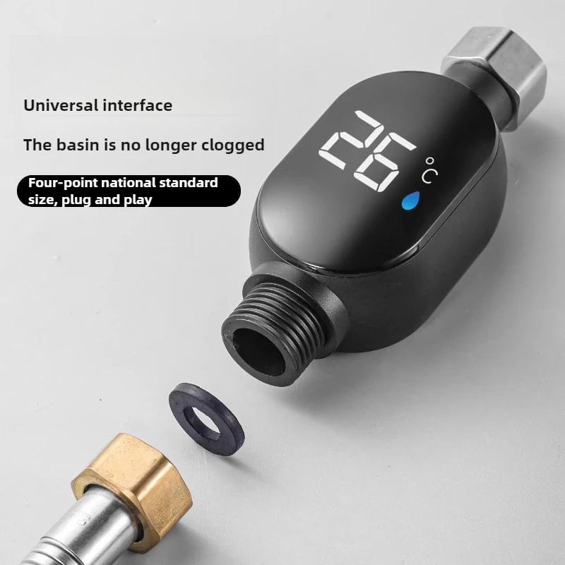 1 قطعة LED العرض البصري دش رئيس مقياس درجة حرارة الماء، مناسبة جدا للاستخدام المنزلي والفندق