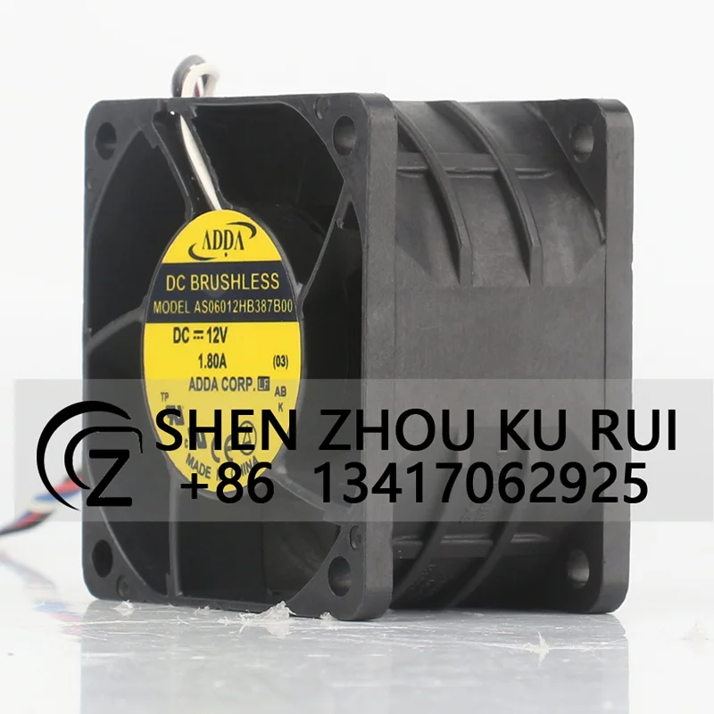 ADDA AS06012HB387B00 DC12V 1.80A 6038 4-wire PWM Brute force server cooling fan 60 x 60 x 38MM