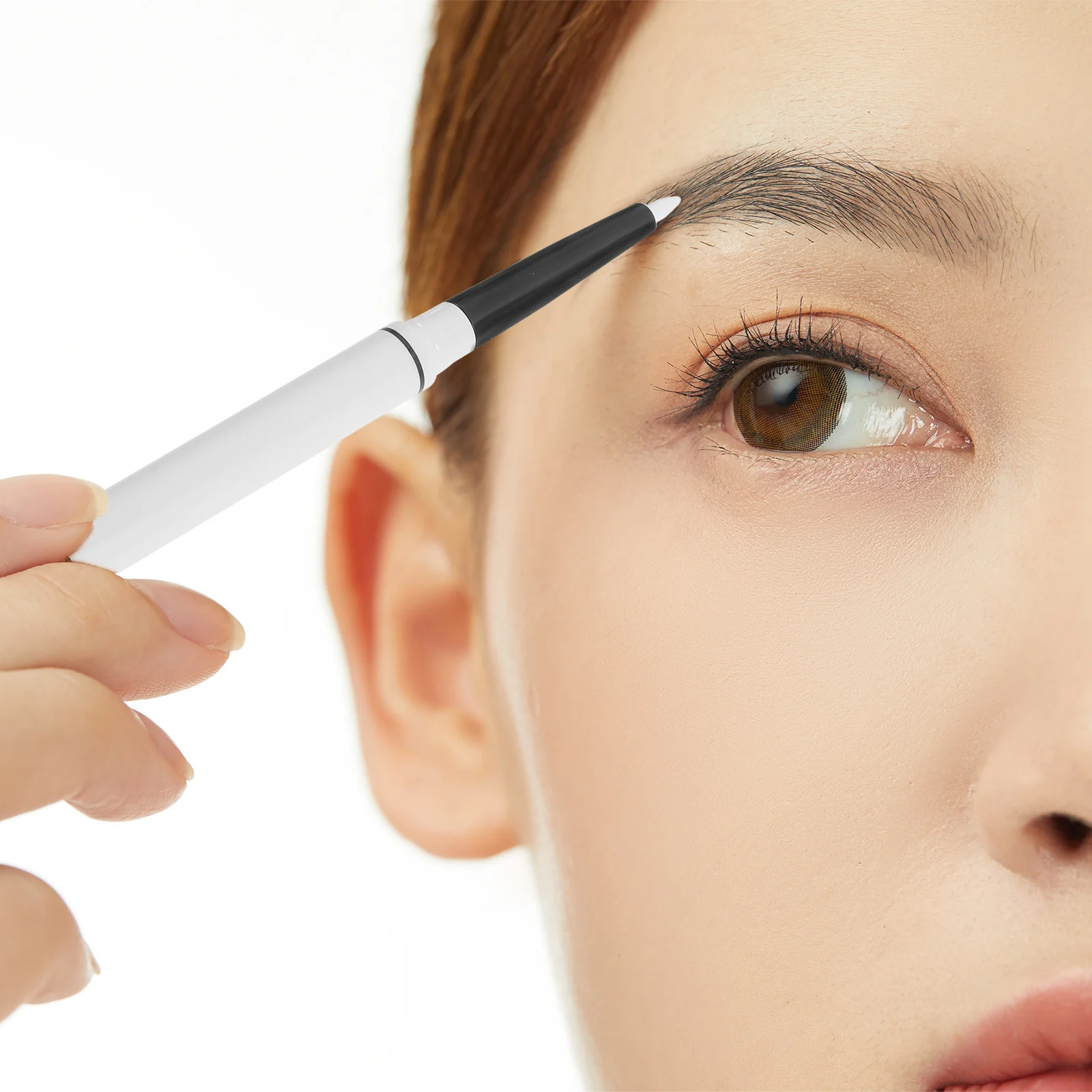 مجموعة واحدة من قلم تحديد الجلد ذو الأطراف المزدوجة، قلم تحديد مؤقت أبيض ذو نقطة دقيقة لأداة تخطيط جراحة تحديد الوشم