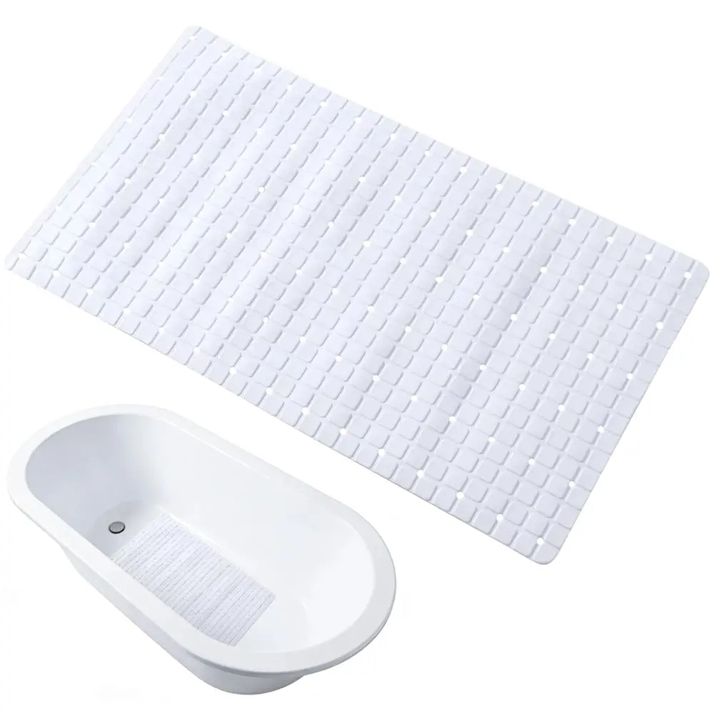 

Нескользящий коврик для ванной, очень большой, из ПВХ, складной, с мощными присосками, массажная квадратная поверхность, легко моется
