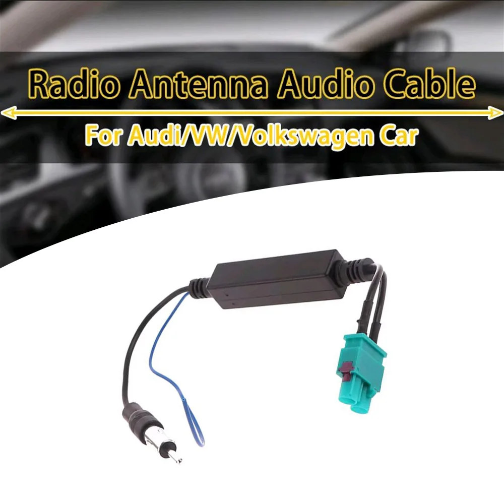 1Pc Vehicle Signal Aerial FM Radio Antenna Car Accessories Male Dual Amplifier Adapter for Volkswagen Touareg/Cayenne/Audi