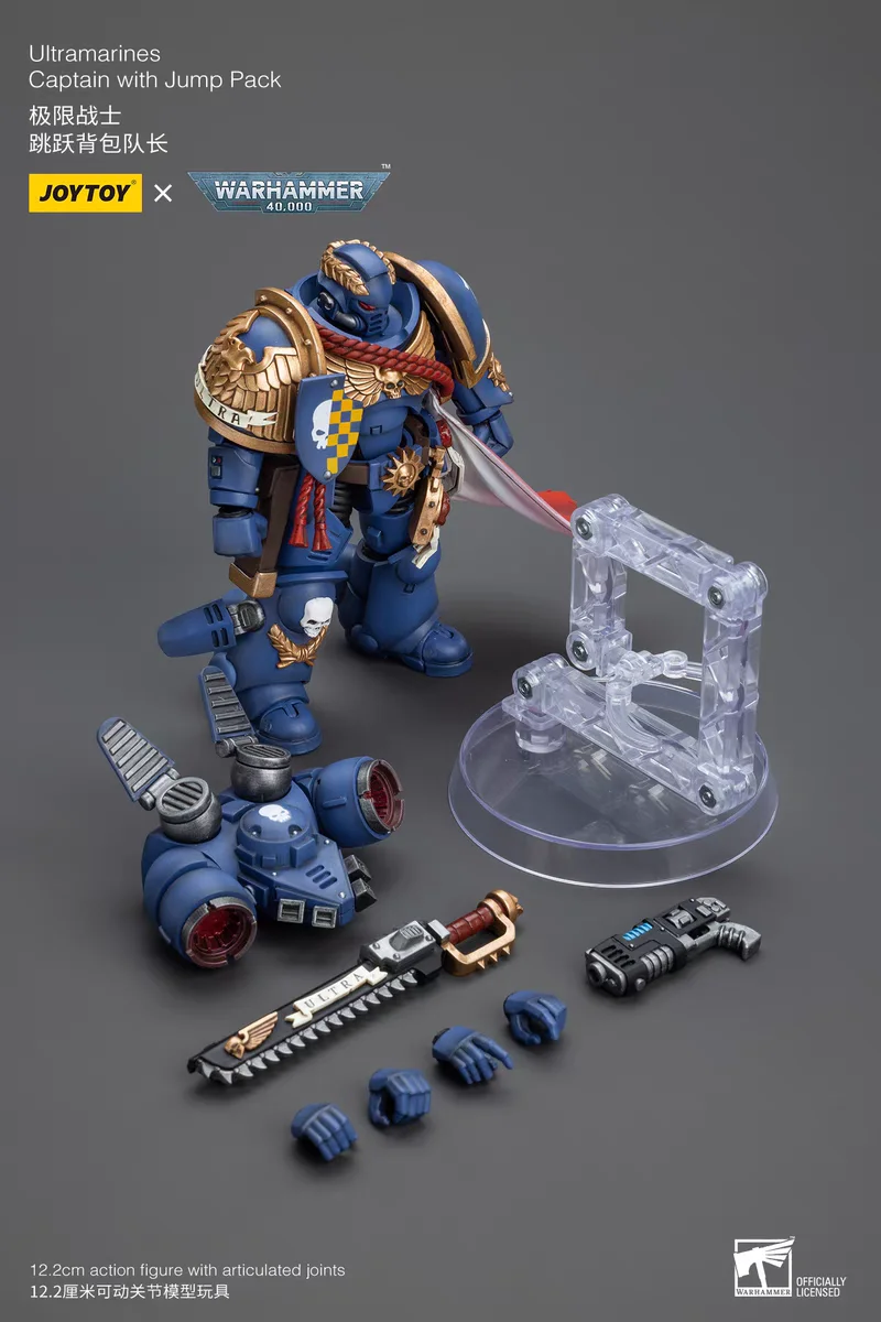 JOYTOY 1/18 Action Figure Warhammer 40K Ultramarines Captain met Jump Pack Speelgoed Model Collectie Geschenken