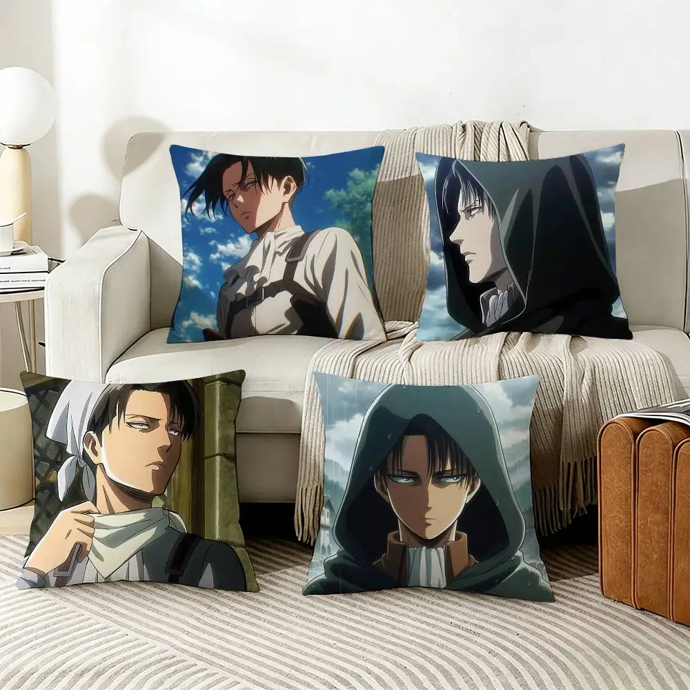 

L-Levi A-Ackerman A-Attack On T-Titans Pillow Cover Sofa Cushion Cover Home Room Decoration Children Gift