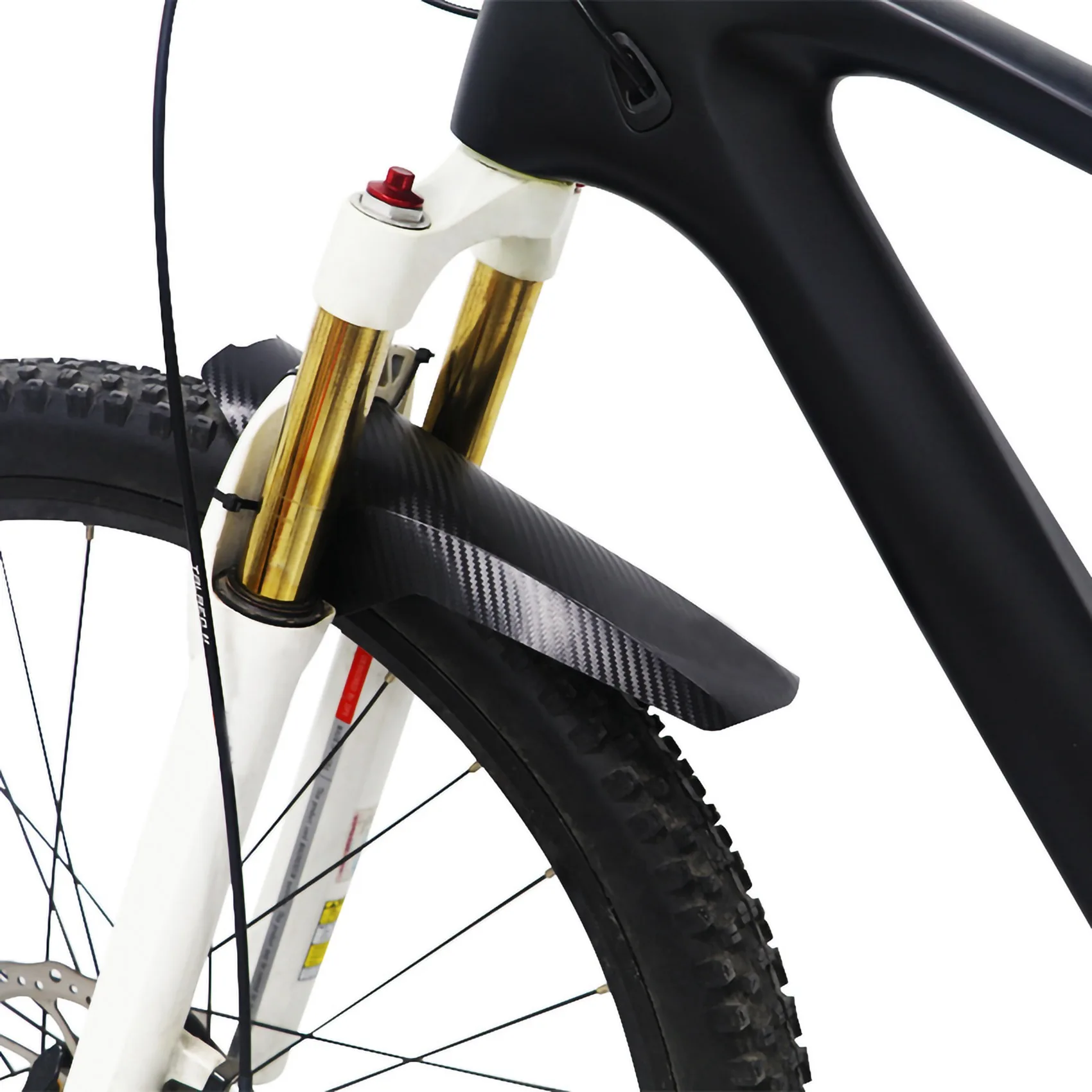 2 buah Fender sepeda gunung, pelindung lumpur MTB depan dan belakang, Fender yang dapat disesuaikan cocok untuk 26 inci, 27.5 inci, 29 inci ukuran sepeda kaya