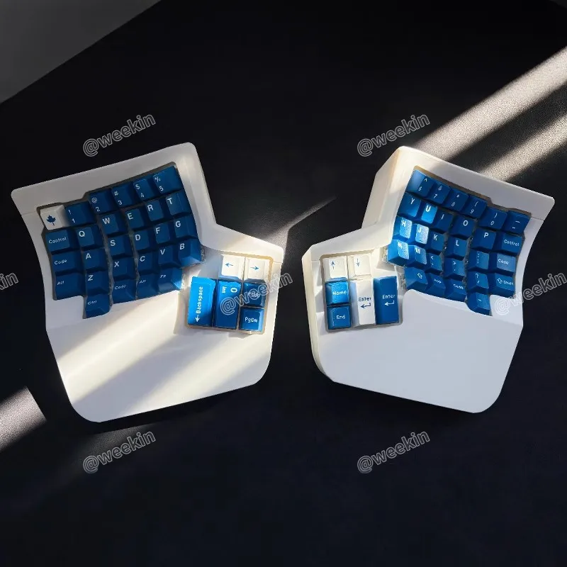 Wk Kinesis مجموعة لوحة المفاتيح سبليت 2.4 جرام وضع واحد بيئة العمل الساخن مبادلة لوحة المفاتيح الميكانيكية اللاسلكية ملحقات مخصصة دعم قارورة