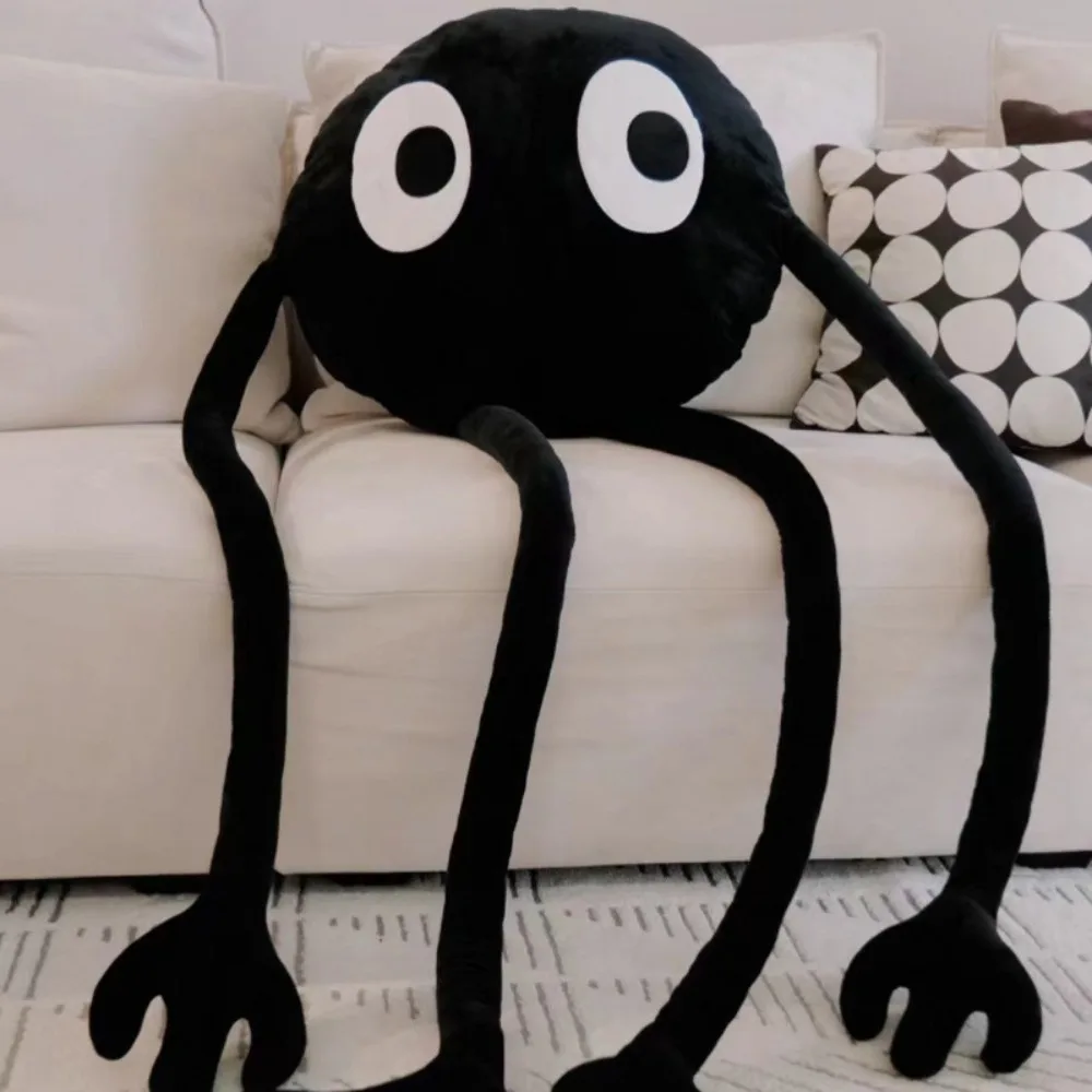Funny Black Long Legs Plush Toy Giant Weird Creature Stuffed Doll Sofa Pillow Cushion Home Decor Hugging Gift for Kids Adults