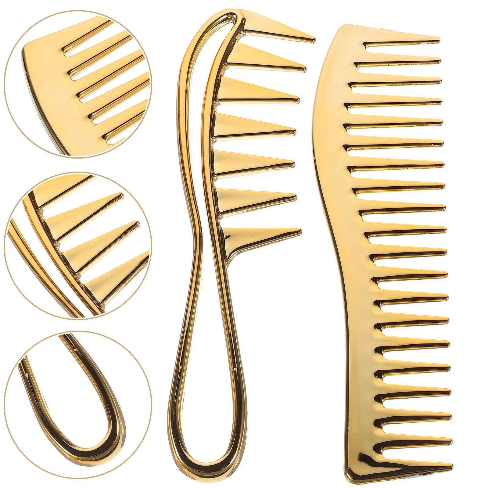 

2 Pcs Men's Wide Tooth Comb Combs for Oil Barber Hair Stylist Mens Plastic Man