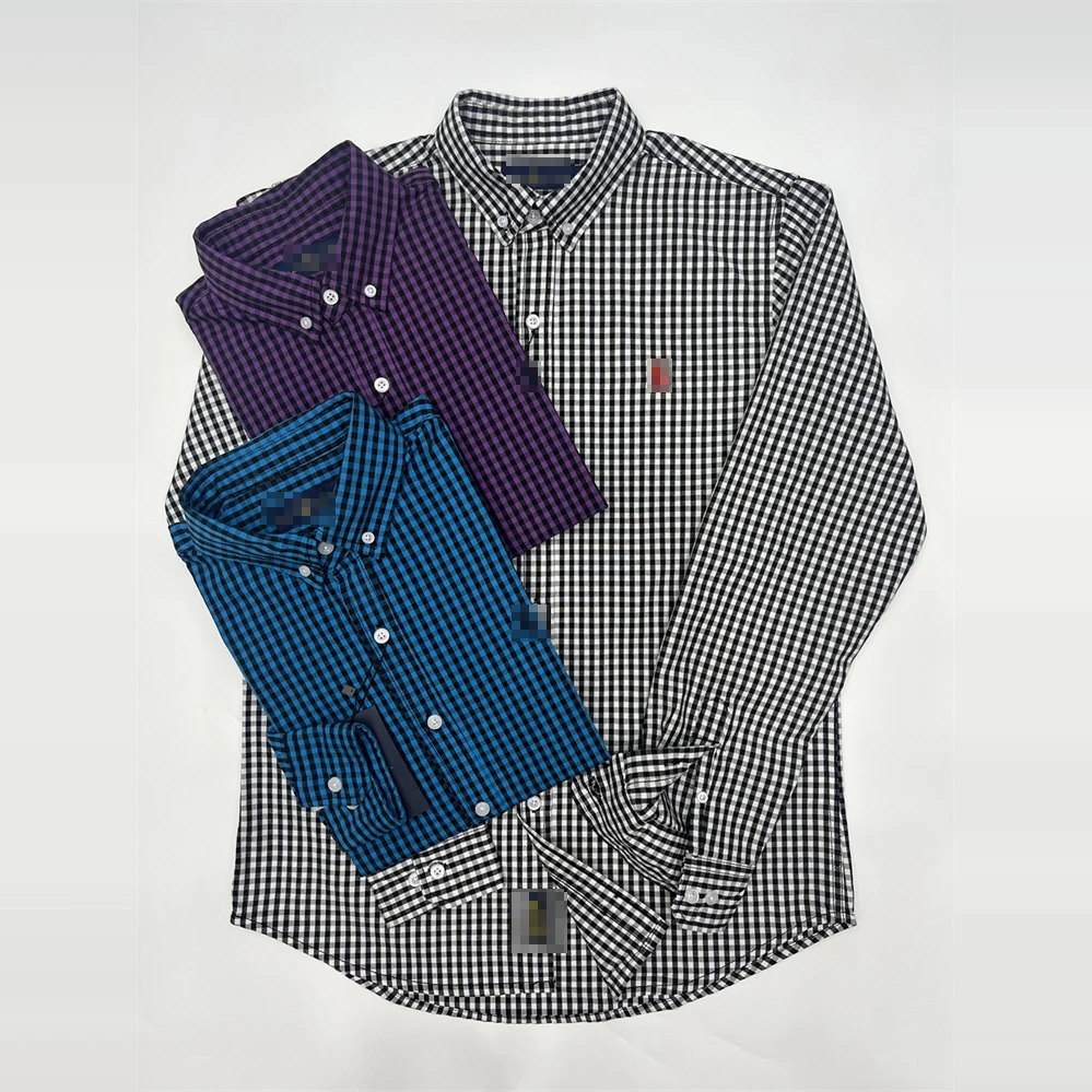 

Мужская приталенная одежда Long Sve Cotton irt Casual Busin Casual Plaid Color Spring 2025 GTEY&BAOLUO irt
