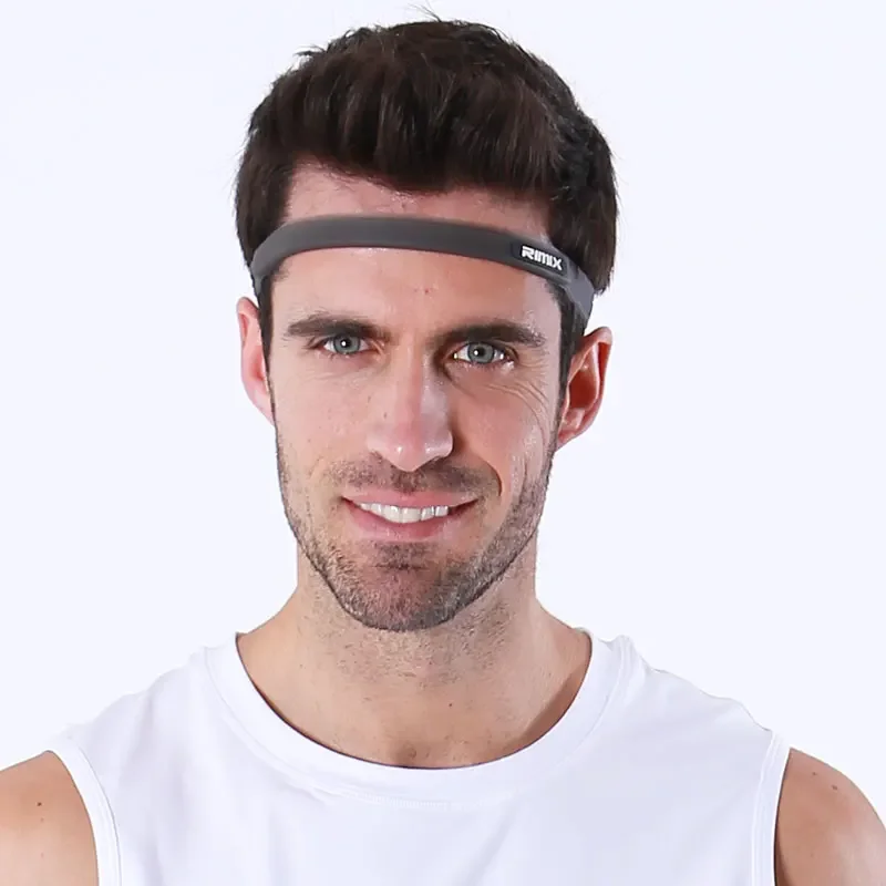 Sports Fitness Elastic Conditioning Sweat Guide Headband Running Marathon Silicone Perspirant Antiperspirant Band