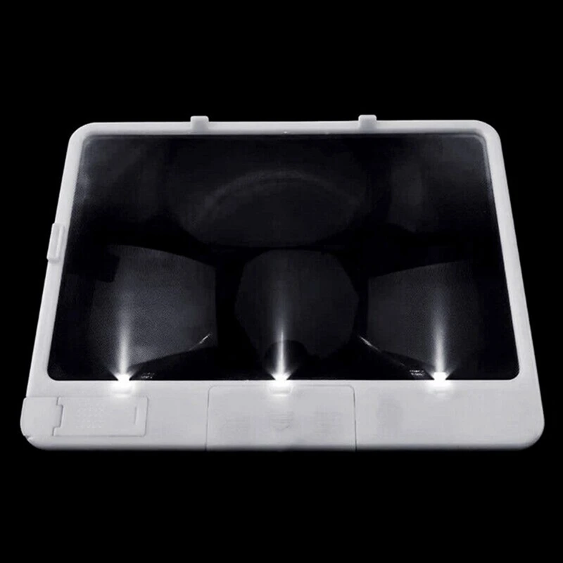●Candy AS-SEEN-ON-TV Full Page Book Magnifier and Light to See Pages 3X Bigger, Optical Grade, Anti-Glare White-A57M