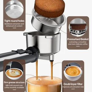 كافيلف 4 في 1 ماكينة صنع القهوة الساخنة / الباردة دولتشي جوستو ونسبريسو إيسي كبسولة ماكينة صنع القهوة كابتشينو مطحون كافتيرا 19 بار أفضل 6 أسعار لماكينة صنع قهوة نسبريسو - رقم 6