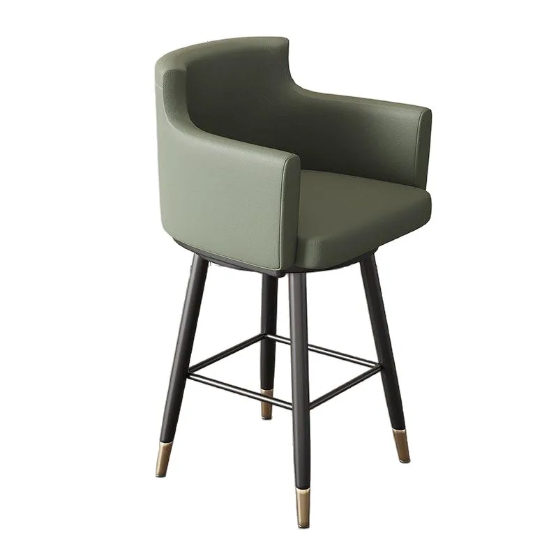 Light luxury bar chair wrought iron rotatable highhome fashion bar 2026 new high-end island