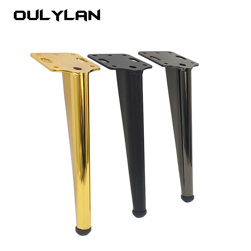 

OULYLAN 4Pcs/Set Furniture Legs Metal Tapered Sofa Cupboard Cabinet Furniture Table Leg Sideboard Wardrobes Feet 15/18CM