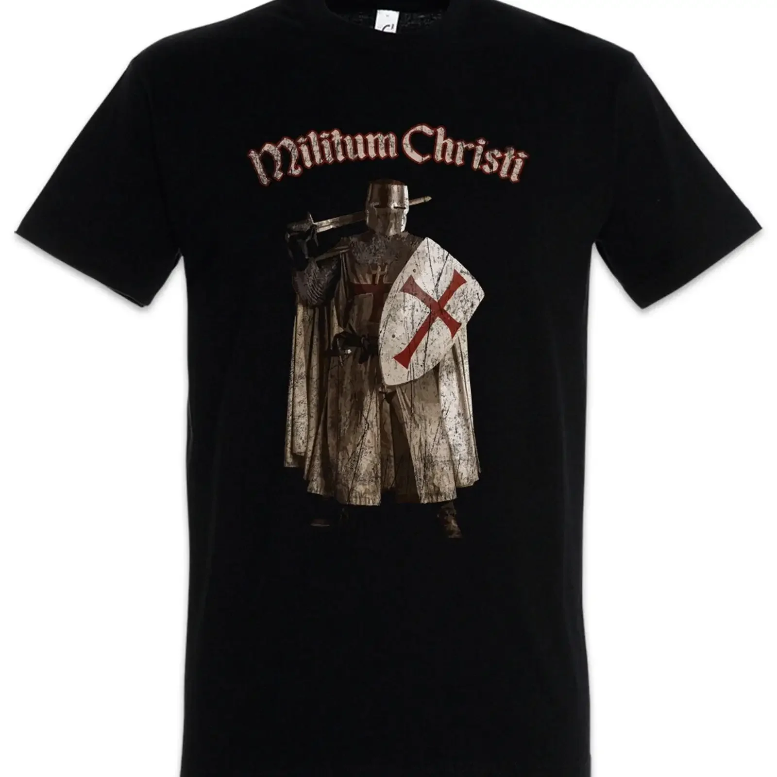 Templar III Herren T Shirt Cross Templerkreuz Knight Ritter Ordo Orden Crusade vintage Washed Stretched Casual Breathable