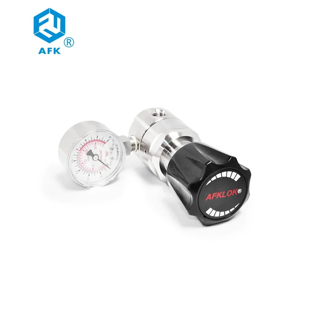 SS316L Helium Oxygen Stainless Steel Point of Use Line Regulator 30psi 60psi 100psi 160psi 200psi 250psi 300psi