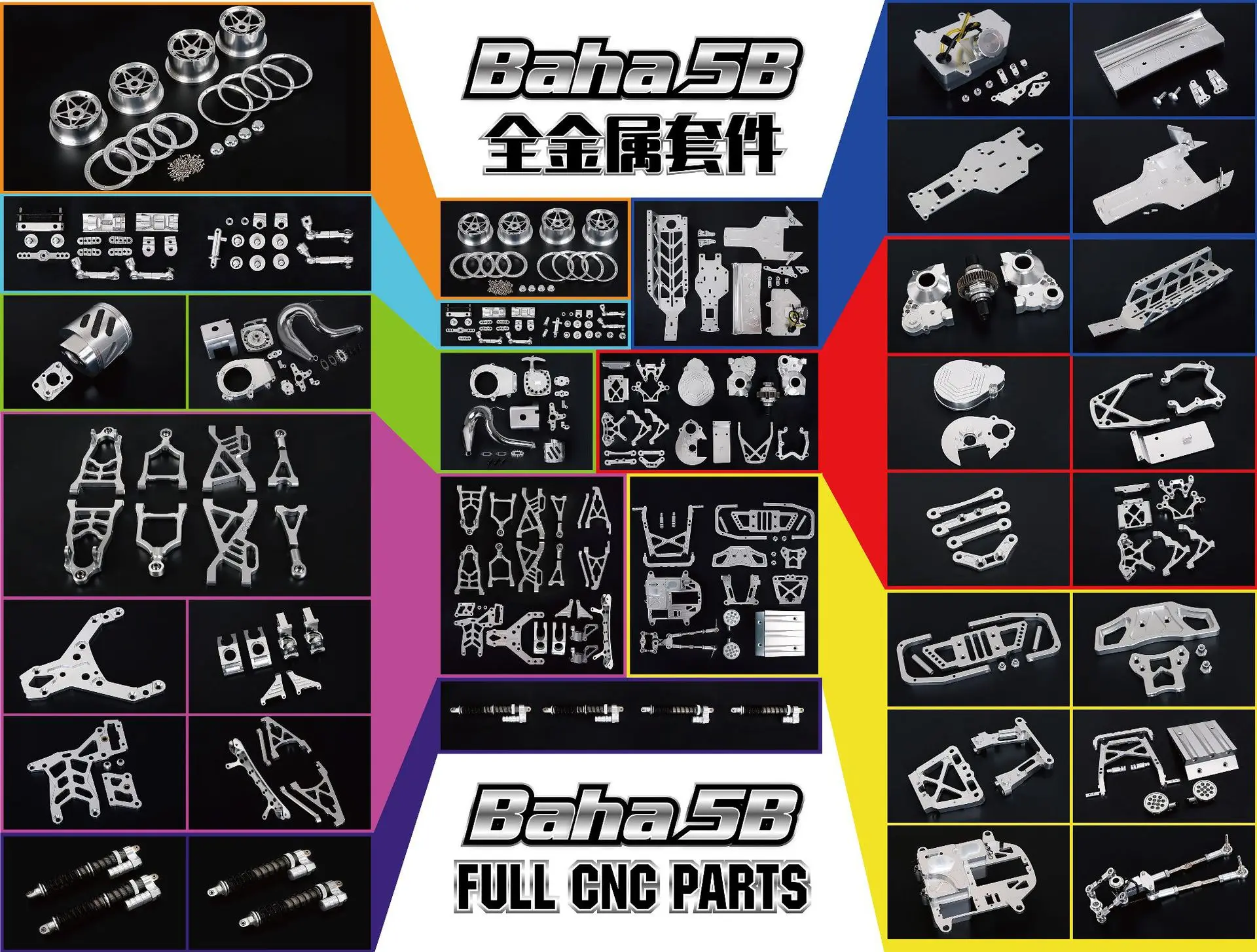 CNC Top Version RF 360SS 1/5 Scale 36cc Metal Rc Buggy Car Baja 5b