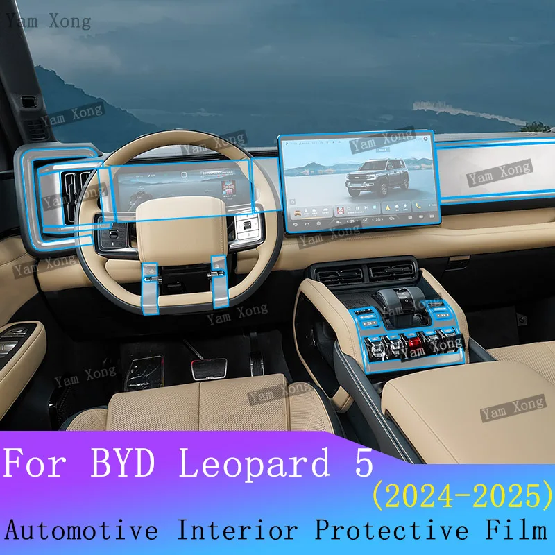 

For BYD Formula Leopard 5 2025 2024 Car Panel Full set interior film Dashboard Protective Sticker Anti-Scratch Film Accessories