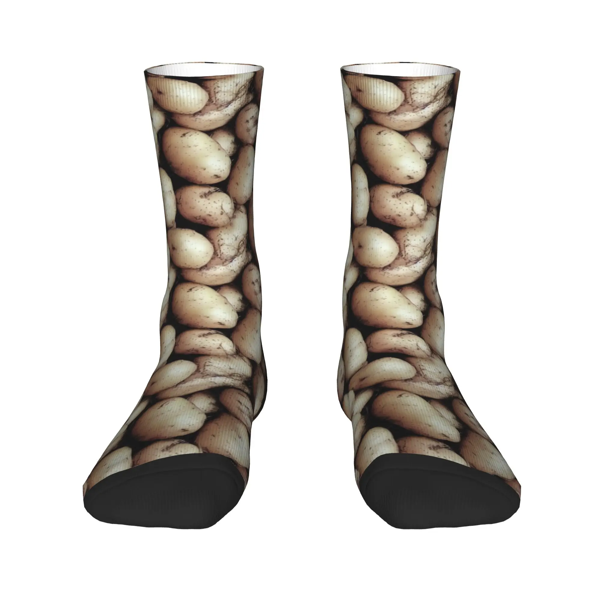 

Забавные носки, модные носки с необработанным картофелем для мужчин, женские чулки с 3D принтом