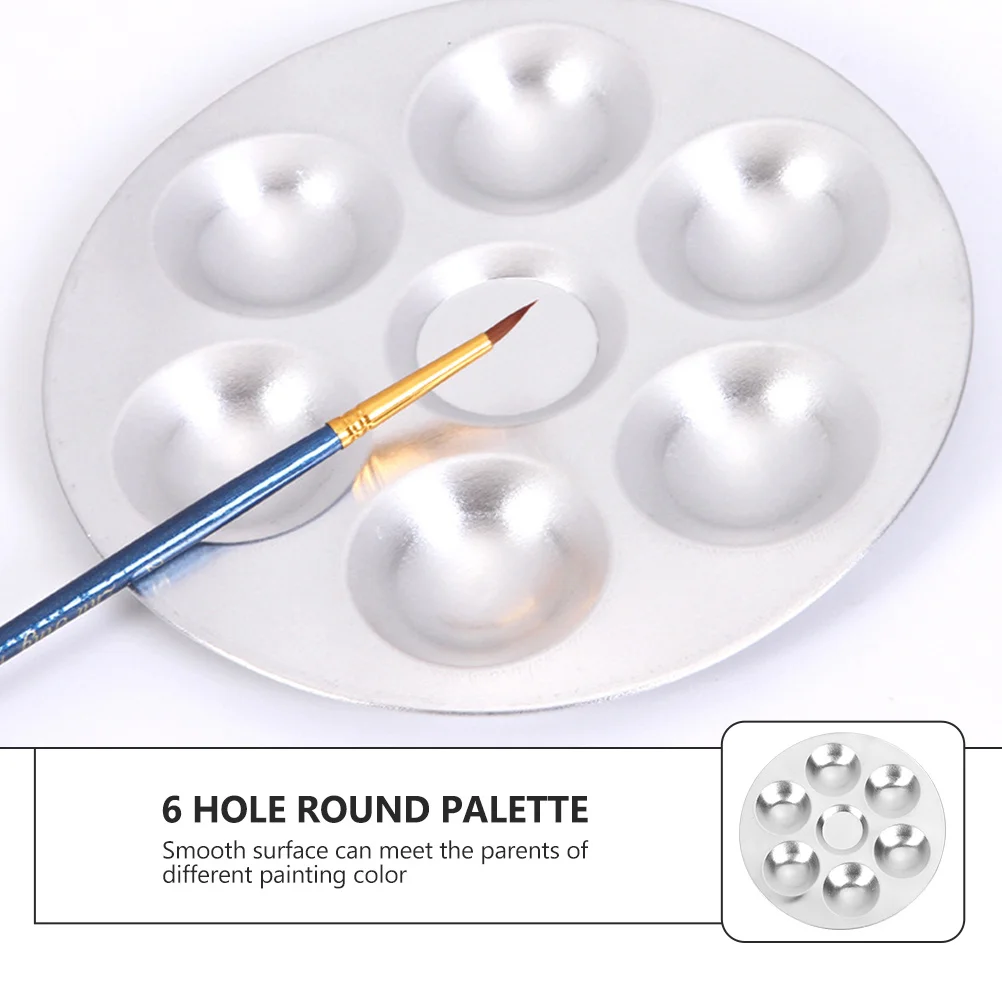 2 قطعة لوحة خلط الألوان الفولاذ المقاوم للصدأ صينية اللوحة Diy بها بنفسك لوحة الرسم الفني ألوان مائية صواني الصباغ الرسم العملي #3