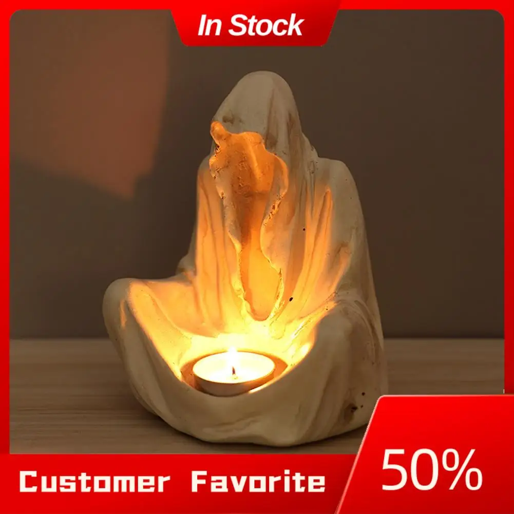 Top vente fantôme bougeoir Halloween horreur gothique bougeoir gothique effrayant thé lumière horreur bougeoir