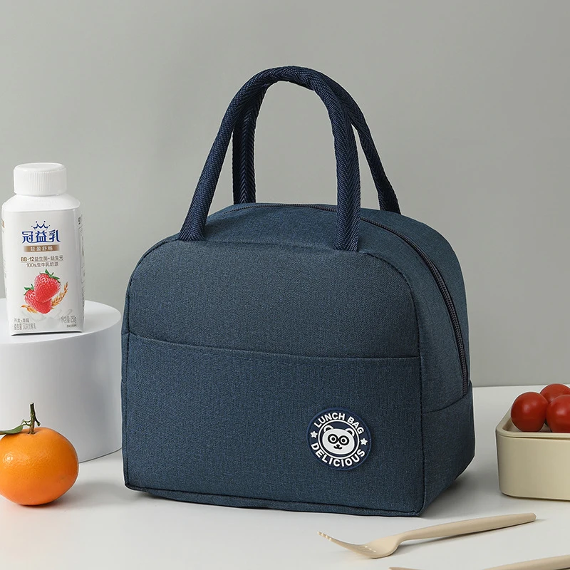 Lancheira portátil com isolamento térmico, Bento Pouch, Saco de isolamento piquenique, Sacos De Comida Espessada, Saco De Estudante Bonito, Impermeável