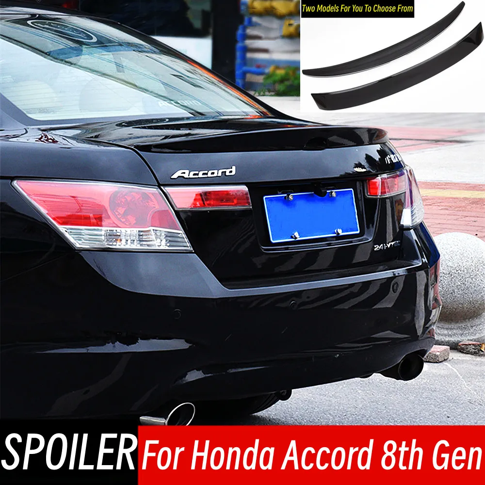 For Honda Accord 8th Gen 2008 09 10 11 12 13 Rear Trunk Lid Rear Window Spoiler Wings ABS Plastic Car Tuning Accessorie Part