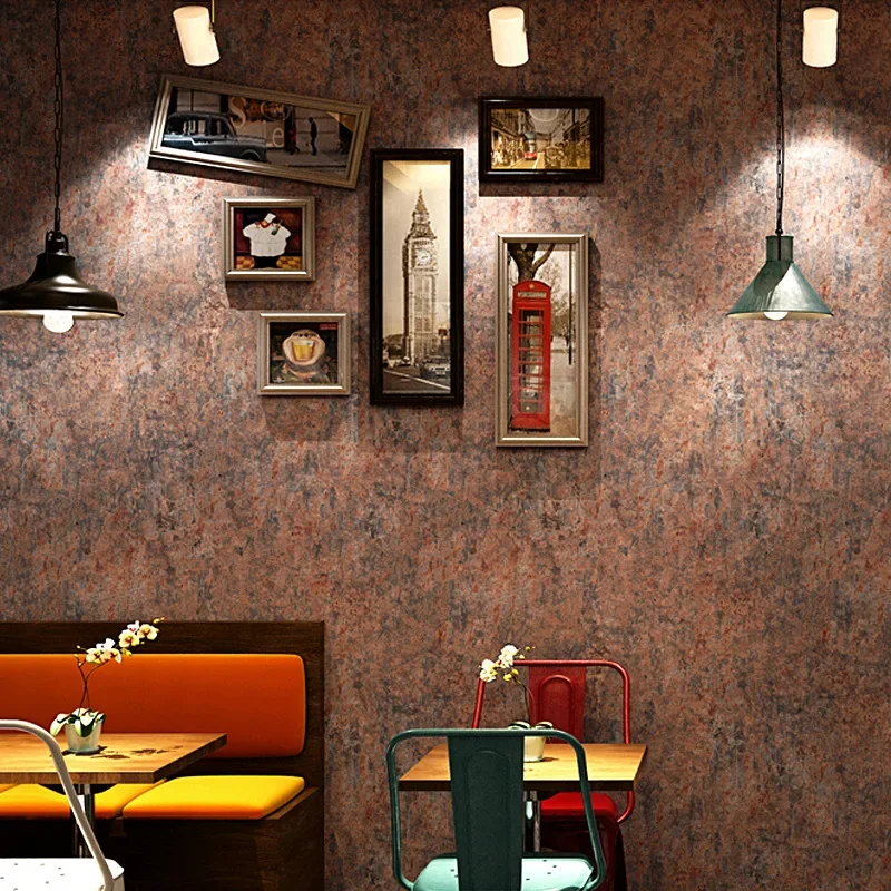Vintage Nostalgic Industrial Style Loft Wallpaper Mottled Retro Bar Coffee Restaurant Clothing Store Cement Gray Wallpaper