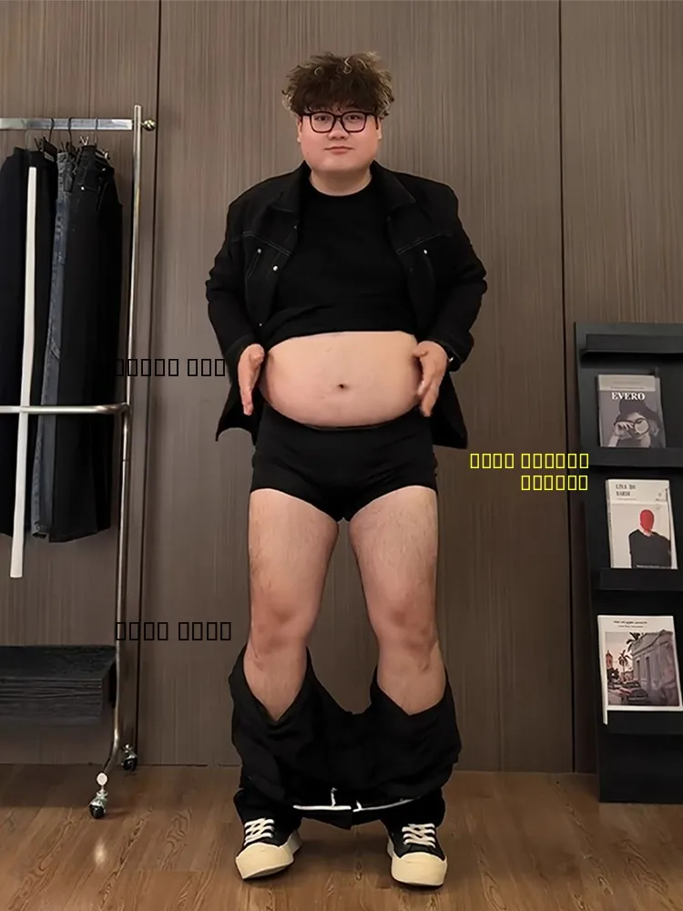 

Мужские джинсы большого размера Le Blade, прямые, в стиле High Street, для широких бедер и пышных форм, прямые, слегка расклешенные...