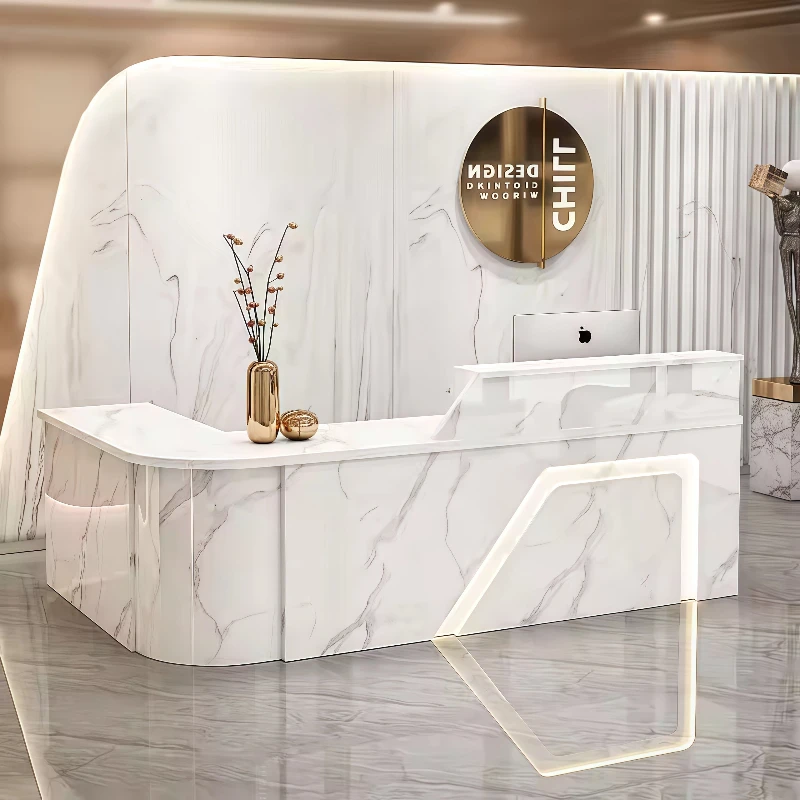 

Reception Salon Beauty Desk Store Counter Professional Convenient Hall Office Reception Corner Church Pulpit Office Furniture