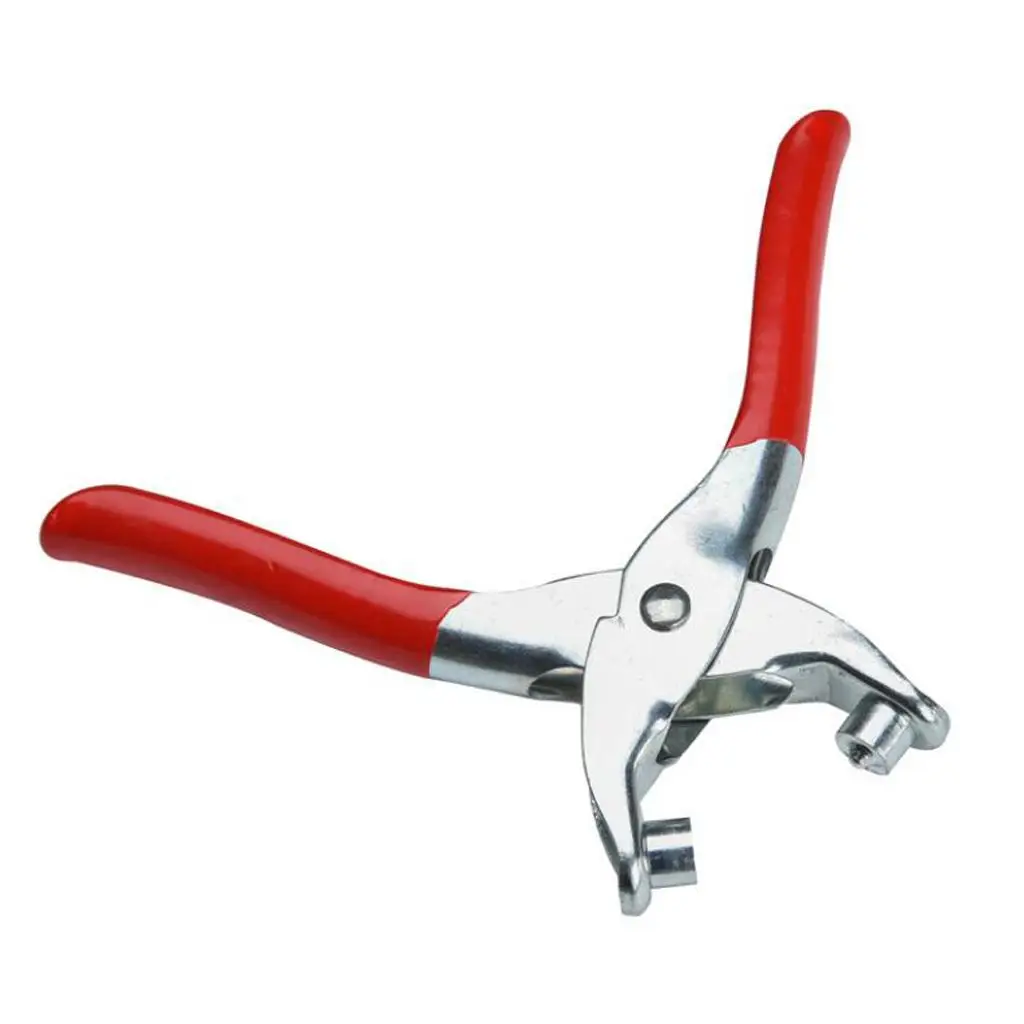 Eyelet Hole Maker Eyelets Pliers Tool Kit Red Handheld Punch for Leather Craft Canvas Tarps Awning