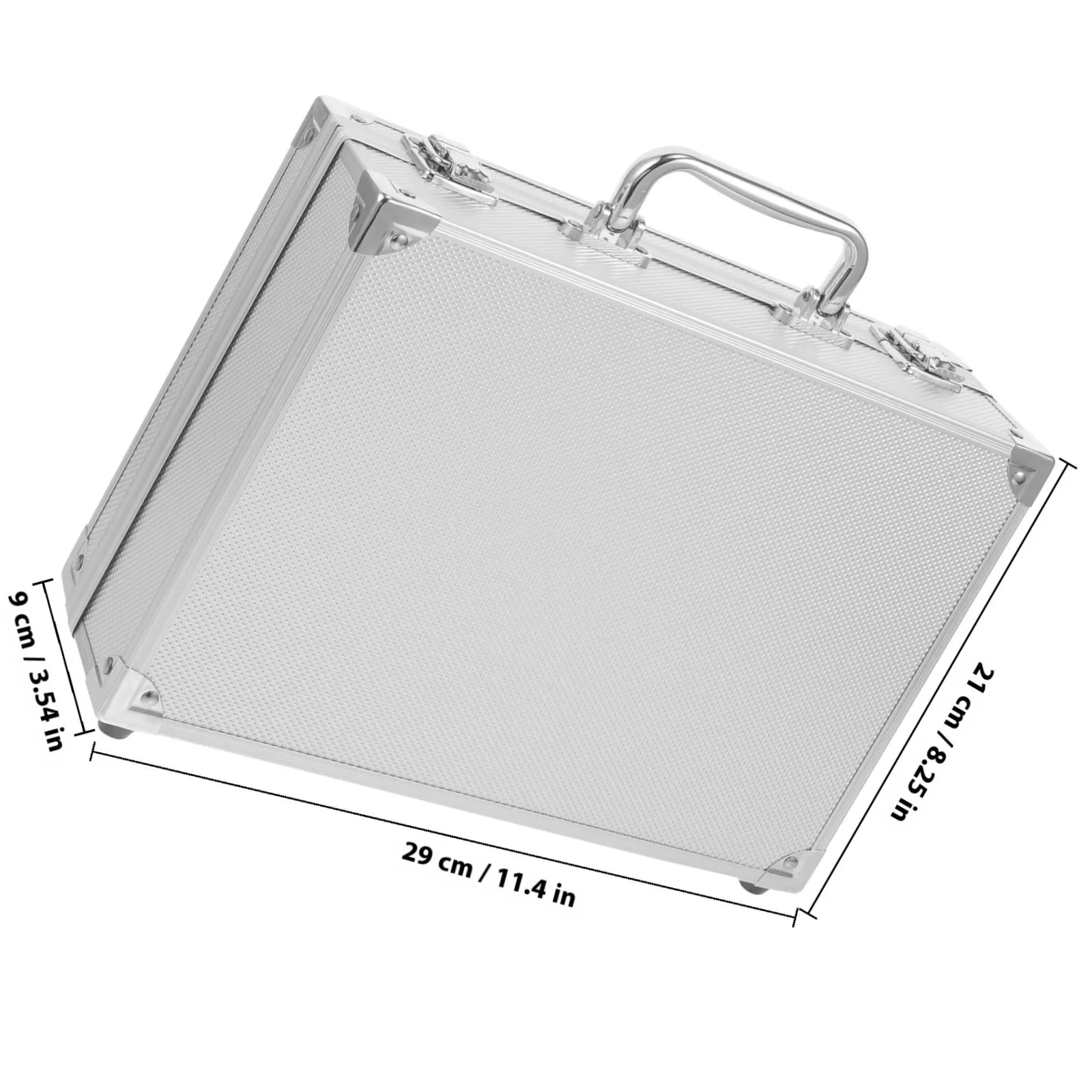 Premium Aluminum Alloy Tool Box Lightweight Portable Storage Case for Office Field Use Sponge Padded Briefcase for Men Hard Case