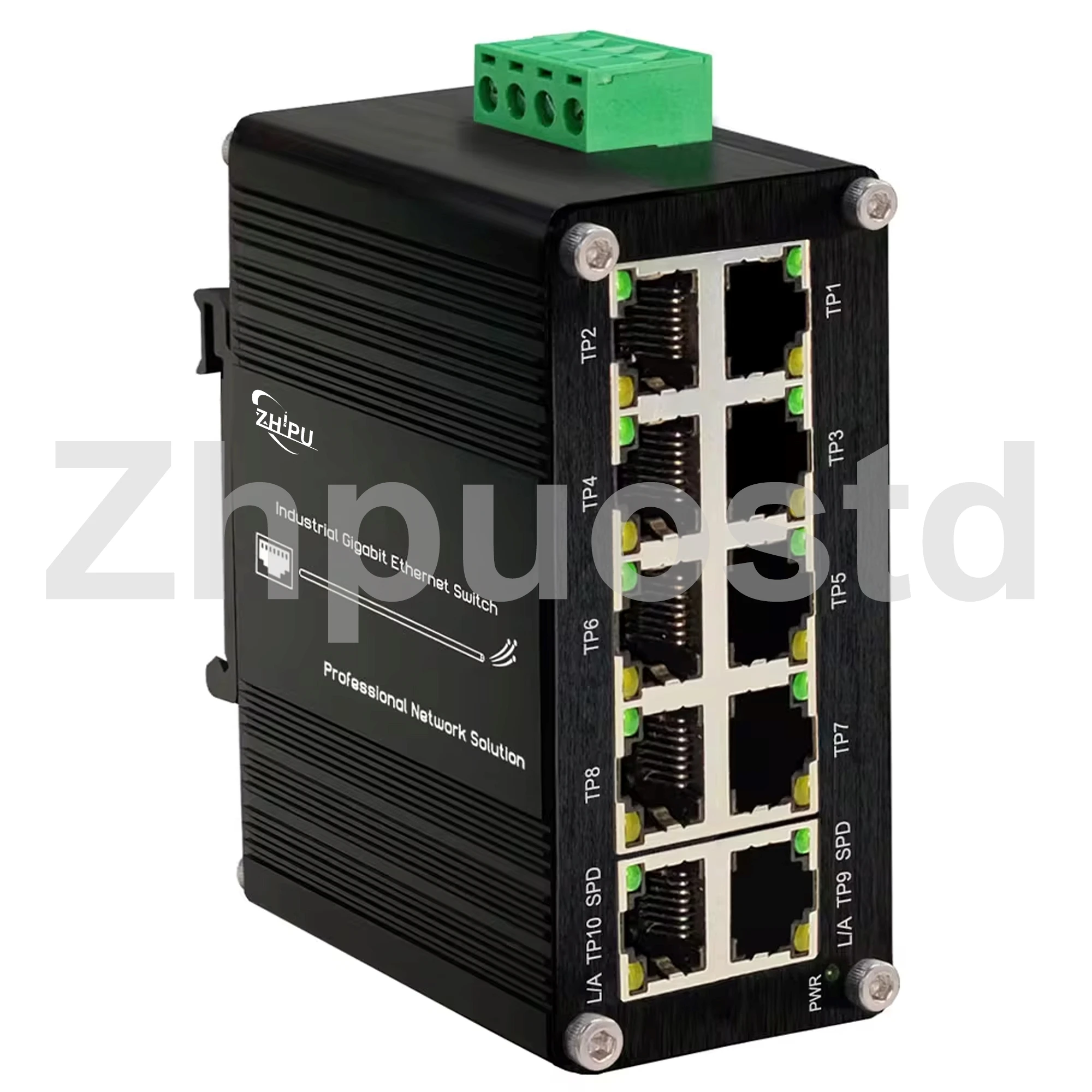 Mini Industrial (Managed) 8/10 RJ45 Ports Gigabit Ethernet PoE Switch with SFP Slot, Din Rail, Support WEB, QOS, VLAN, IGMP