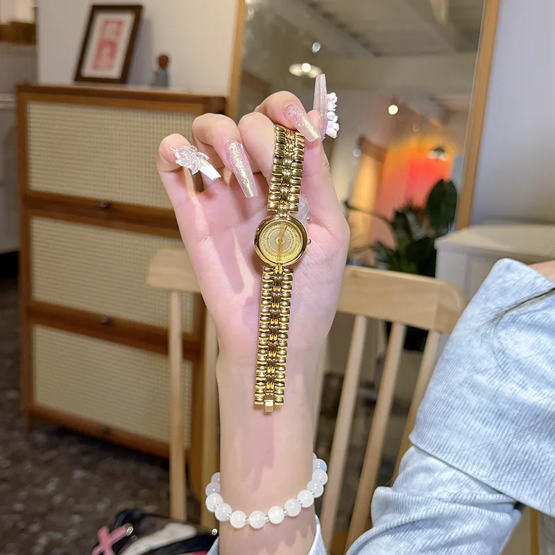 Medieval French Casual Style Women's Watches Roman Scale Dial Fashion Live Streaming Hit Waterproof Quartz Delicate Wristwatches