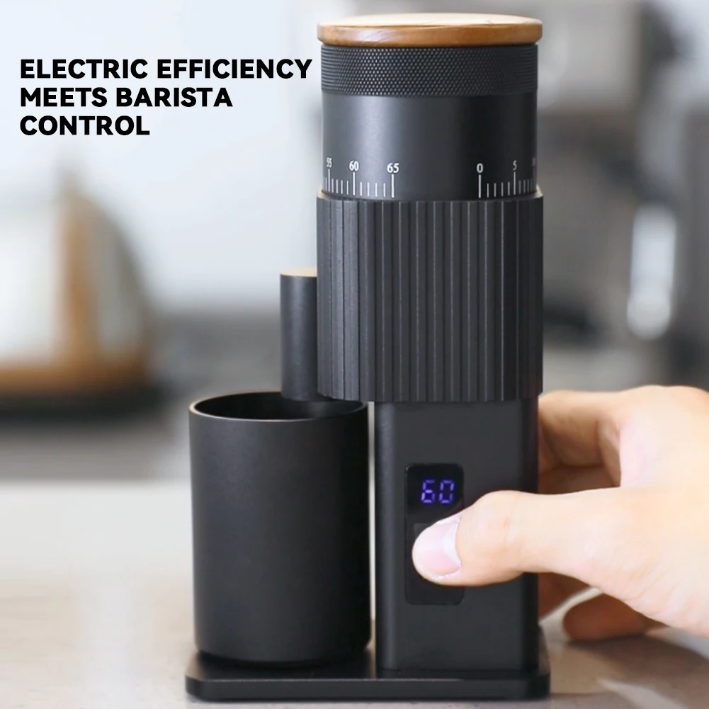 

CF WISDOM Electric Coffee Grinder Portable Adjustable Coarseness Silent Lightweight Durable Grind for Pour Over and Home Use