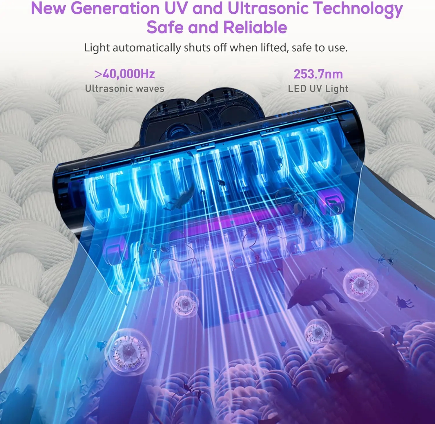 Пылесос, УФ-пылесос для матрасов с всасыванием 16 кПа и высоким нагревом, мощные ручные пылесосы с двойной чашкой 500 Вт и Sma