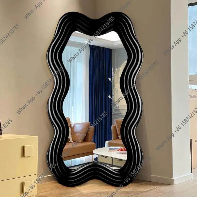 American creative dressing mirror European irregular full-length mirror clothing store fitting cloakroom floor mirror