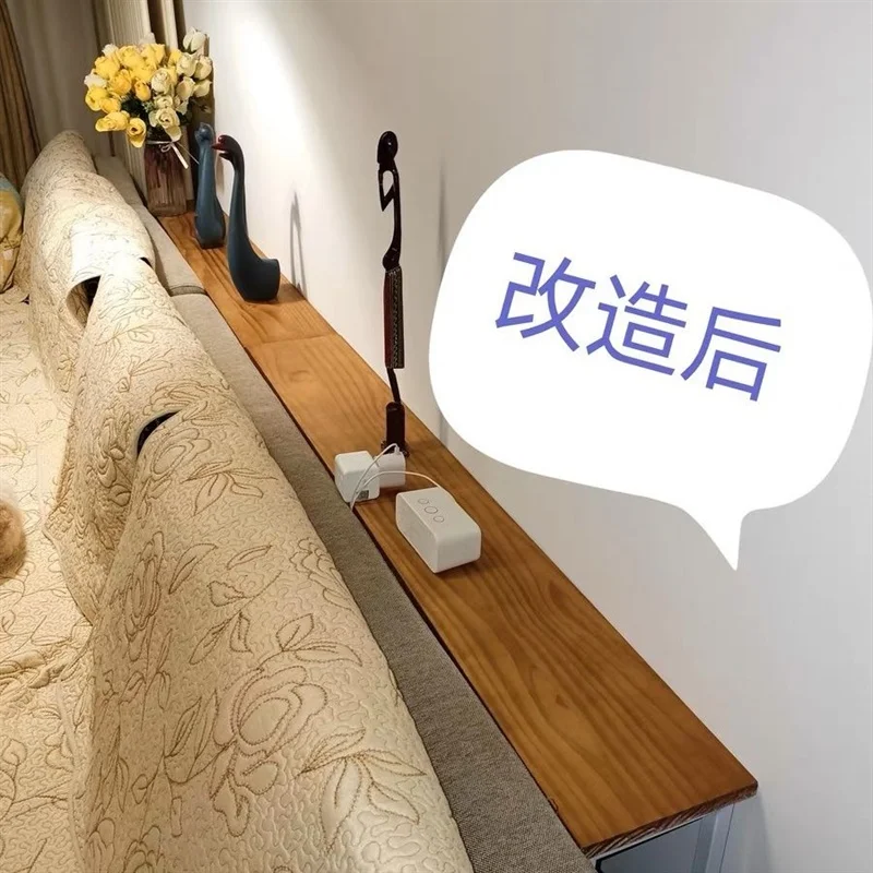 

Living room sofa rear shelf against the wall floor solid wood bedside storage High Quality