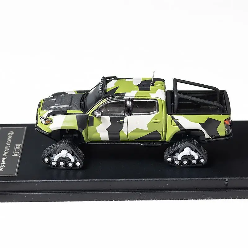 GCD 1/64 TACOMA Pickup Snow Edition Stop Metalowy Model Samochodu Zabawka Prezent
