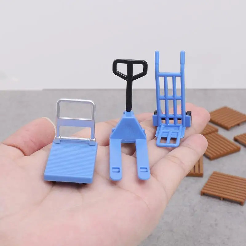Hand Cart 11Pcs Small Replica Scaled Props Miniature Simulation Tool Kit Model Terrarium Diorama