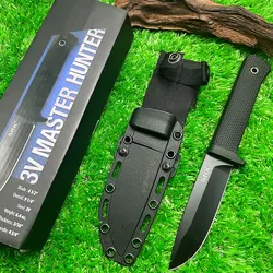 High hardness outdoor portable sharp knife mountain climbing and wilderness survival integrated steel knife multifunctionalknife