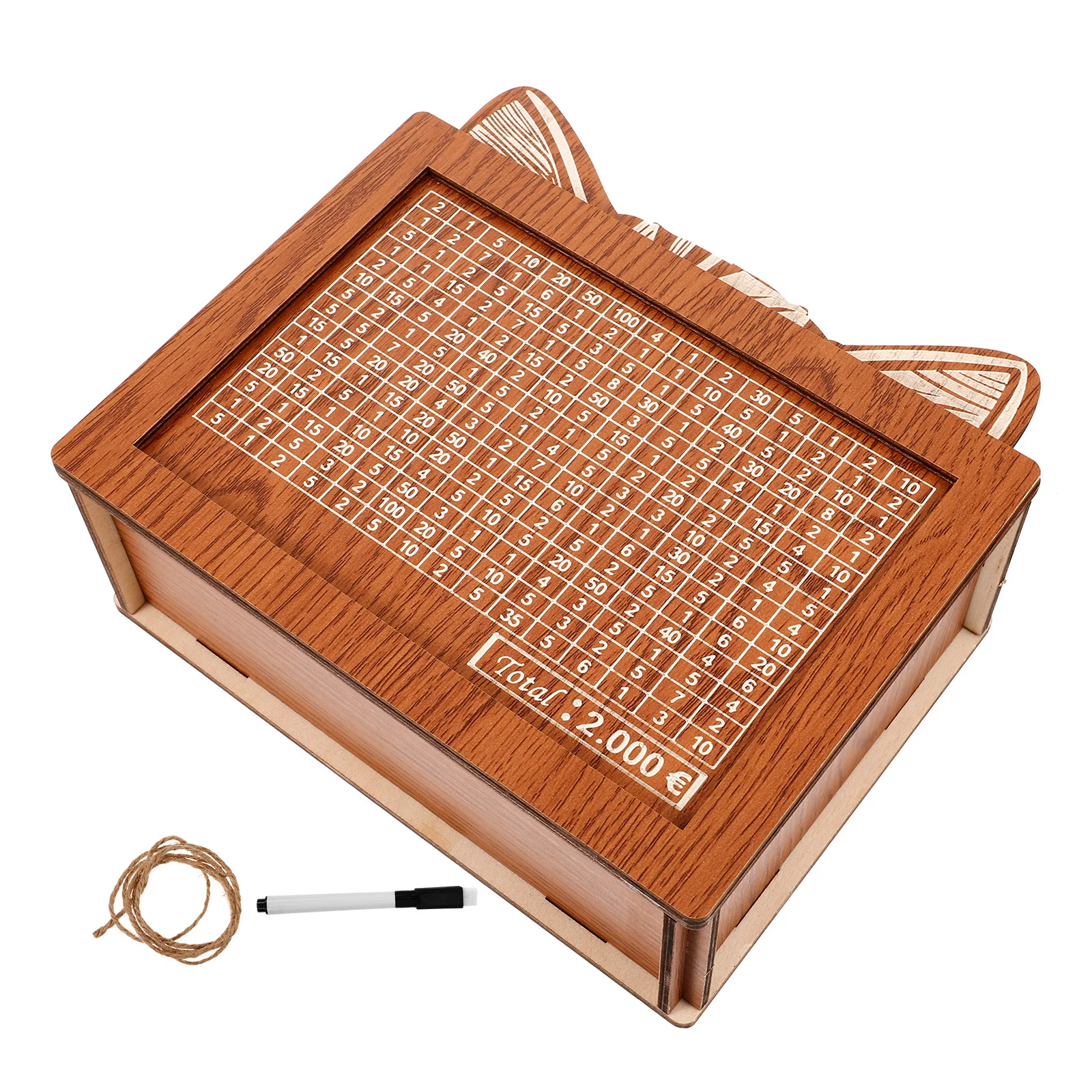 

Wooden Money Box Retro Savings Target Numbered Safe Practical Gift For Adults Birthday Christmas Office Home Decor Piggy