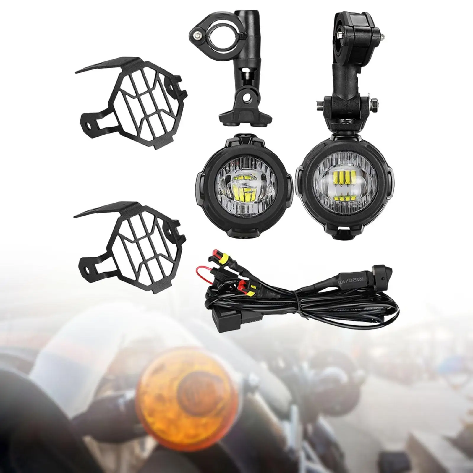 

2Pcs Motorcycle Fog Lights LED Driving Lights Replace Waterproof Easy to Install 6000K Auxiliary Spotlights for BMW R1200GS