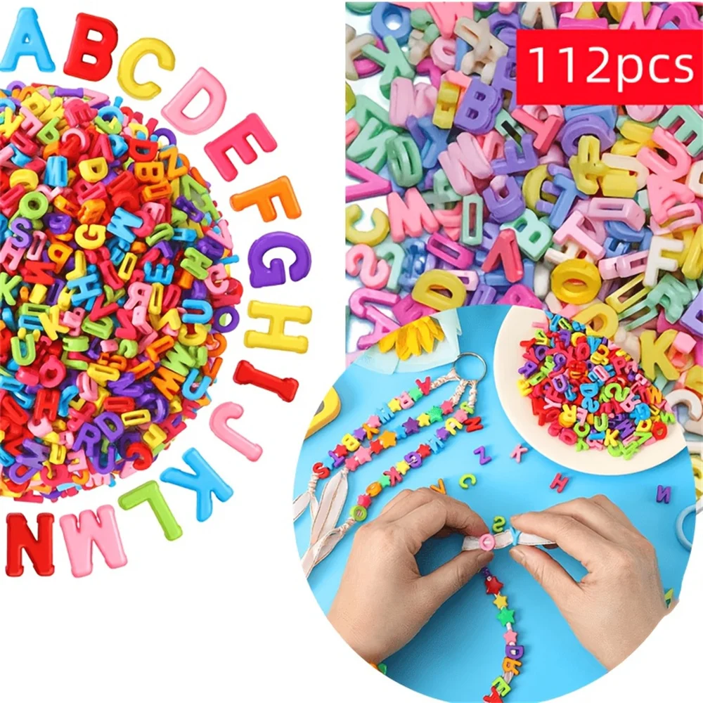 Randomly mixed colored acrylic letter beads, DIY loose beads, accessories, pendants, decorative beads, holiday gifts