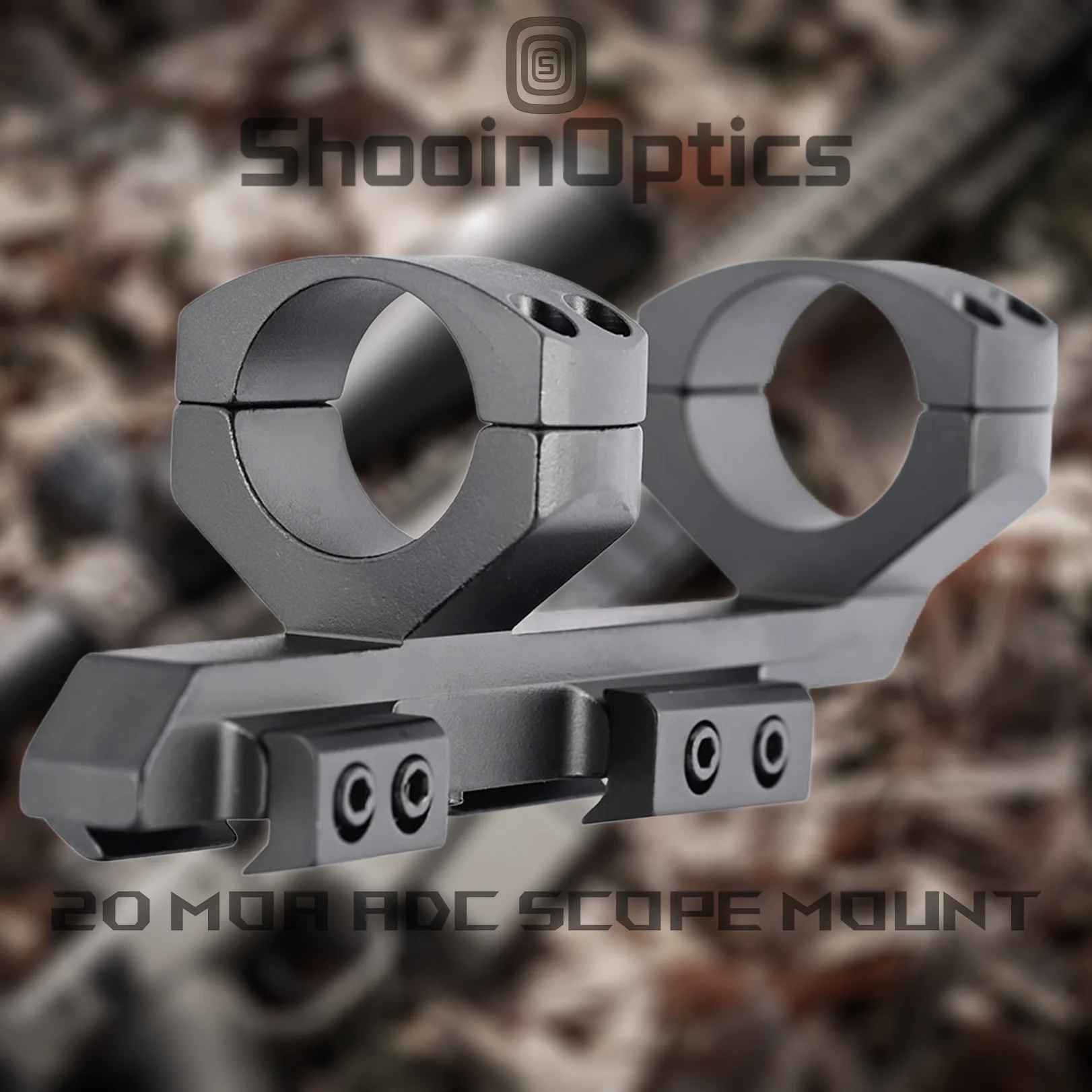 Shooin Optics 20 MOA Angled Direct Compensated Cantilever 30mm Maintubes Scope Picatinny Rail Mount - Image 5