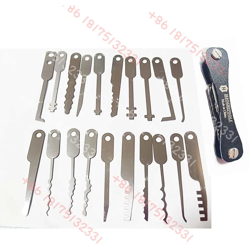 

New Haoshi Tools 20PCS Hook Folding Knife Fold Pick Tool Style 20 in 1 Lock Pick Set Locksmith Tool