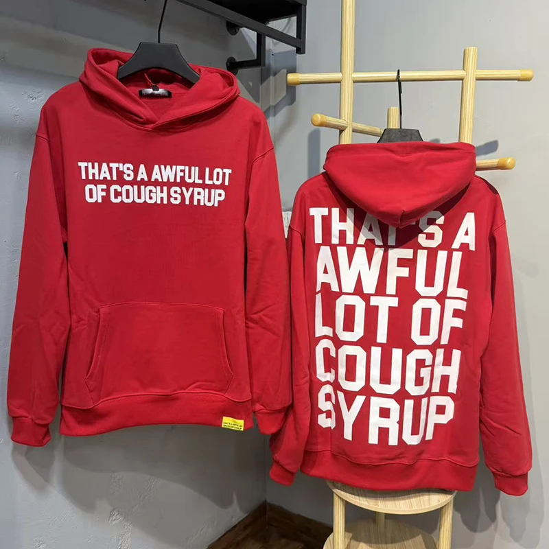 

THAT'S A AWFUL LOT OF COUGH SYRUP American Street Hooded Sweatshirt Pants Male and Female Casual Set