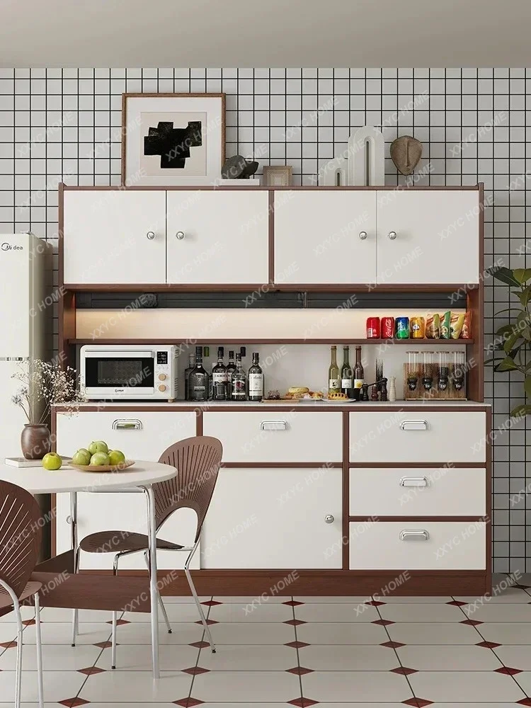 AAModern Simple Household Cabinets Against The Wall Restaurant Kitchen Multi-functional Tea Table Storage High Cabinet9338