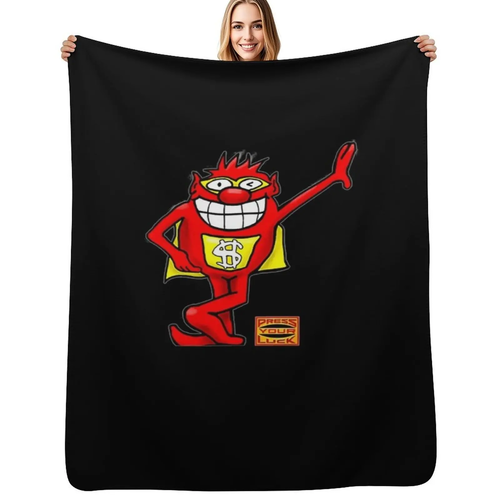 BUZZR Press Your Luck Whammy Throw Blanket Fade Resistant Durable Throw Blanket