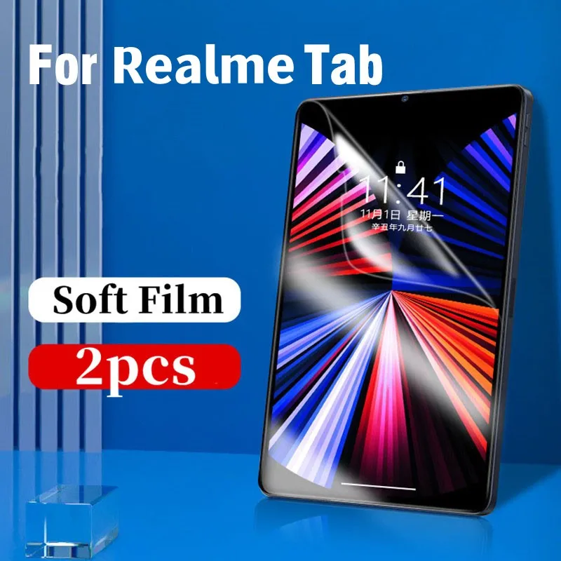 2pcs HD Hydrogel Film For Realme Pad 10.4 Mini 8.7 Matte Screen Protector For Realme Pad X  Full Cover Bubble Free Not Glass